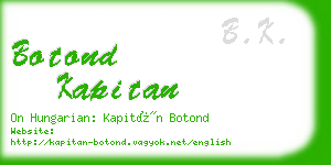 botond kapitan business card